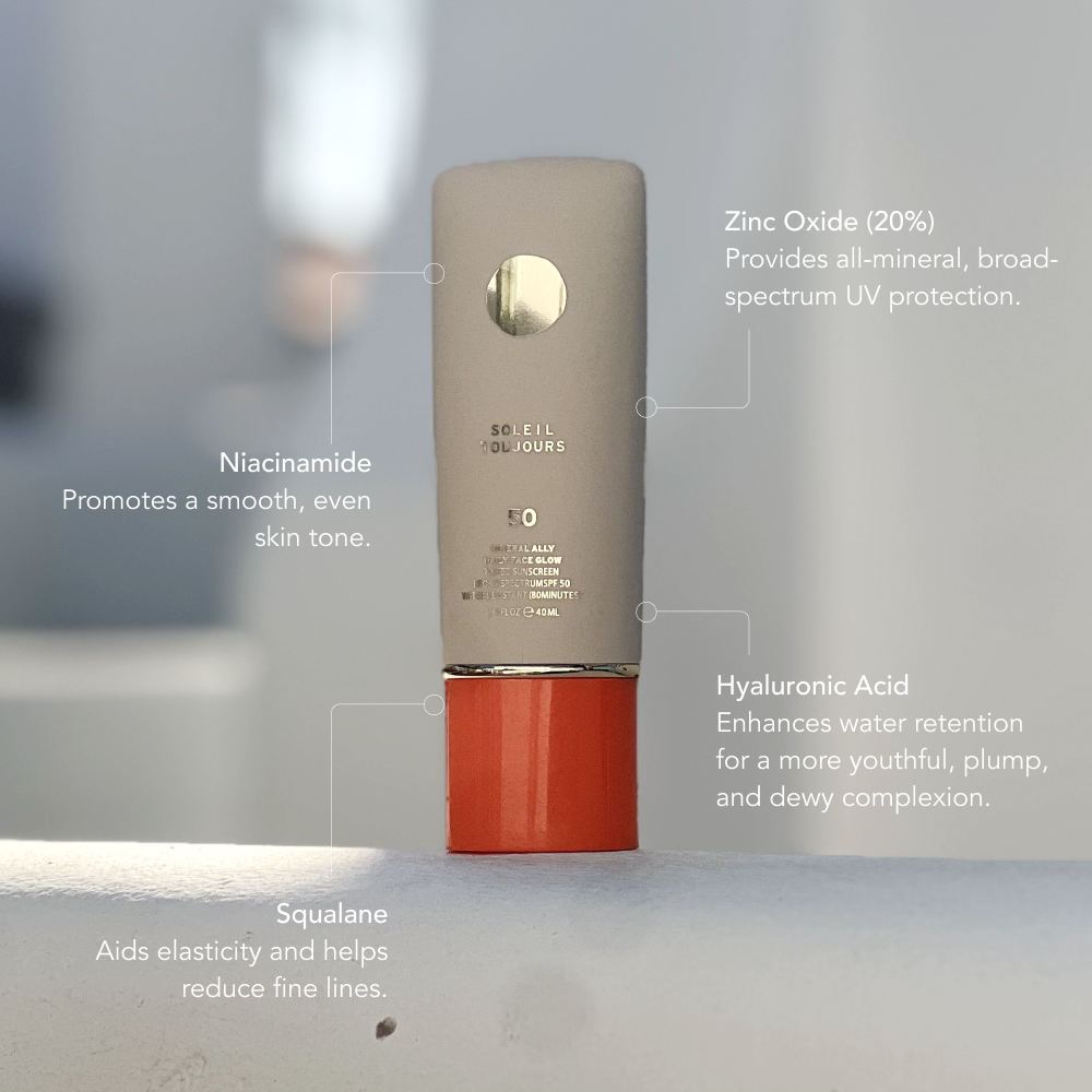 Face Glow Tinted Moisturizer Mineral SPF 50 with Vitamin C & Niacinamide Soleil Toujours